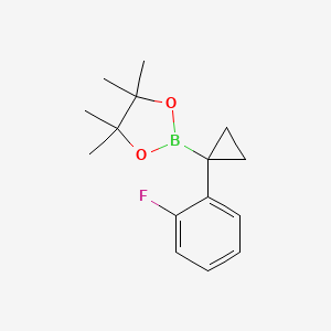 molecular formula C15H20BFO2 B14038024 2-(1-(2-Fluorophenyl)cyclopropyl)-4,4,5,5-tetramethyl-1,3,2-dioxaborolane 