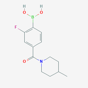 molecular formula C13H17BFNO3 B1403803 (2-Fluoro-4-(4-methylpiperidine-1-carbonyl)phenyl)boronic acid CAS No. 1449131-89-8