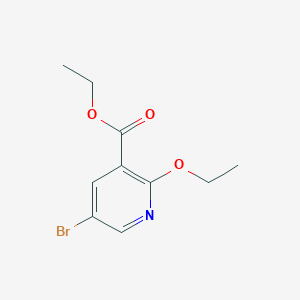 molecular formula C10H12BrNO3 B1403805 5-溴-2-乙氧基-3-吡啶甲酸乙酯 CAS No. 1310416-59-1