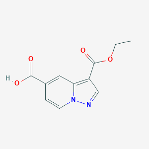 molecular formula C11H10N2O4 B1403806 3-ethoxycarbonylpyrazolo[1,5-a]pyridine-5-carboxylic acid CAS No. 1427195-44-5