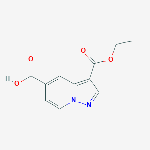 molecular formula C11H10N2O4 B1403806 Pyrazolo[1,5-a]pyridine-3,5-dicarboxylic acid 3-ethyl ester CAS No. 1427195-44-5