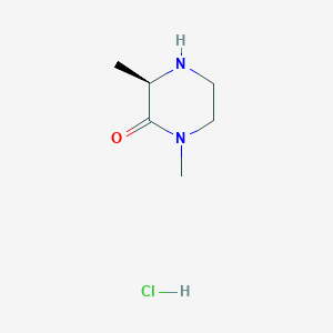 molecular formula C6H13ClN2O B1403807 (R)-1,3-Dimethyl-piperazin-2-one hydrochloride CAS No. 1373232-29-1