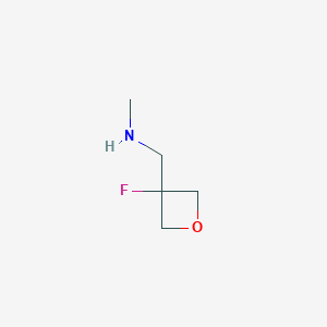 molecular formula C5H10FNO B1403809 (3-Fluoro-oxetan-3-ylmethyl)methylamine CAS No. 1416323-10-8
