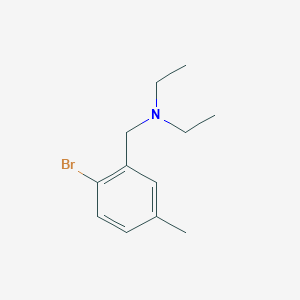 molecular formula C12H18BrN B1403813 N,N-Diethyl-2-bromo-5-methylbenzylamine CAS No. 1414870-82-8