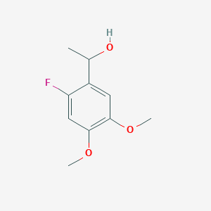 molecular formula C10H13FO3 B14038141 1-(2-Fluoro-4,5-dimethoxyphenyl)ethanol 