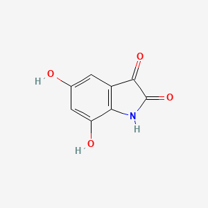 molecular formula C8H5NO4 B14038219 5,7-Dihydroxyindoline-2,3-dione 