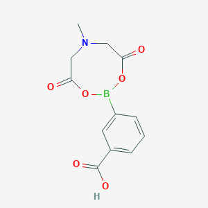 molecular formula C12H12BNO6 B1403825 3-(6-Methyl-4,8-dioxo-1,3,6,2-dioxazaborocan-2-yl)benzoic acid CAS No. 1257651-53-8