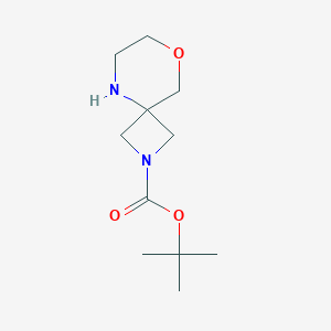 molecular formula C11H20N2O3 B1403826 Tert-butyl 8-oxa-2,5-diazaspiro[3.5]nonane-2-carboxylate CAS No. 1251002-01-3