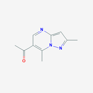 molecular formula C10H11N3O B140383 1-(2,7-二甲基吡唑并[1,5-a]嘧啶-6-基)乙酮 CAS No. 130506-85-3