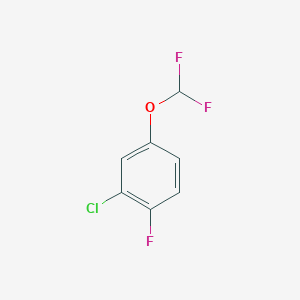 molecular formula C7H4ClF3O B1403830 2-Chloro-4-(difluoromethoxy)-1-fluoro-benzene CAS No. 1404194-23-5