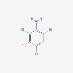 molecular formula C6H3BrCl2FN B1403846 6-Bromo-2,4-dichloro-3-fluoroaniline CAS No. 1360438-57-8
