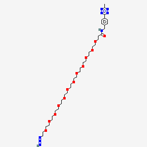 molecular formula C37H63N8O13+ B14038474 Methyltetrazine-amino-PEG12-azide 