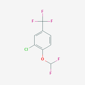 molecular formula C8H4ClF5O B1403848 2-Chloro-1-(difluoromethoxy)-4-(trifluoromethyl)benzene CAS No. 1417566-76-7