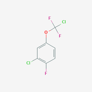 molecular formula C7H3Cl2F3O B1403849 2-Chloro-4-[chloro(difluoro)-methoxy]-1-fluoro-benzene CAS No. 1404193-48-1