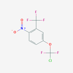 molecular formula C8H3ClF5NO3 B1403850 4-[Chloro(difluoro)methoxy]-1-nitro-2-(trifluoromethyl)benzene CAS No. 1417567-16-8