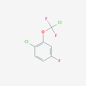 molecular formula C7H3Cl2F3O B1403852 1-Chloro-2-[chloro(difluoro)-methoxy]-4-fluoro-benzene CAS No. 1404194-56-4