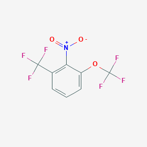 molecular formula C8H3F6NO3 B1403858 2-Nitro-1-(trifluoromethoxy)-3-(trifluoromethyl)benzene CAS No. 1417567-98-6