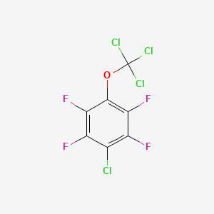 molecular formula C7Cl4F4O B1403860 1-Chloro-2,3,5,6-tetrafluoro-4-(trichloromethoxy)benzene CAS No. 15084-21-6
