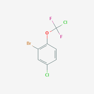 molecular formula C7H3BrCl2F2O B1403864 2-Bromo-4-chloro-1-[chloro-(difluoro)methoxy]benzene CAS No. 1417566-70-1