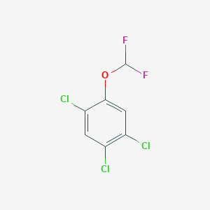 molecular formula C7H3Cl3F2O B1403865 1,2,4-Trichloro-5-(difluoromethoxy)benzene CAS No. 1261853-01-3