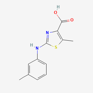 molecular formula C12H12N2O2S B1403870 5-Methyl-2-m-tolylaminothiazole-4-carboxylic acid CAS No. 1550050-17-3