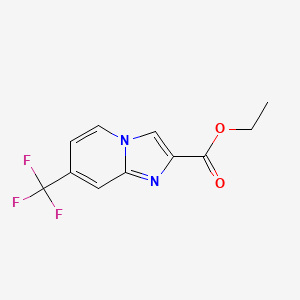 molecular formula C11H9F3N2O2 B1403871 7-(三氟甲基)咪唑并[1,2-a]吡啶-2-羧酸乙酯 CAS No. 1507136-09-5