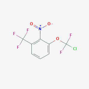 molecular formula C8H3ClF5NO3 B1403872 1-[Chloro(difluoro)methoxy]-2-nitro-3-(trifluoromethyl)benzene CAS No. 1417567-81-7