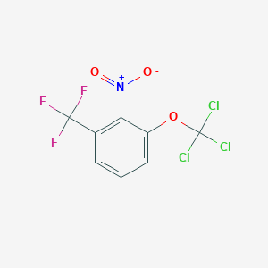 molecular formula C8H3Cl3F3NO3 B1403873 2-Nitro-1-(trichloromethoxy)-3-(trifluoromethyl)benzene CAS No. 1417569-47-1