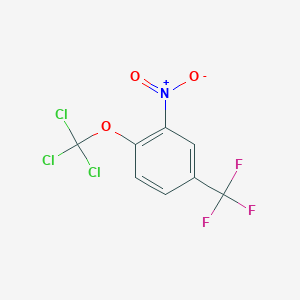 molecular formula C8H3Cl3F3NO3 B1403874 2-Nitro-1-(trichloromethoxy)-4-(trifluoromethyl)benzene CAS No. 1417567-23-7