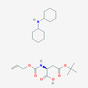 molecular formula C24H42N2O6 B14038778 Aloc-Asp(OtBu)-OH.DCHA 