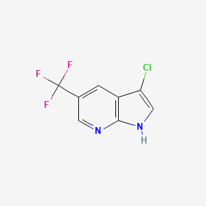 molecular formula C8H4ClF3N2 B1403878 3-氯-5-(三氟甲基)-1H-吡咯并[2,3-b]吡啶 CAS No. 1289197-40-5