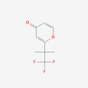 molecular formula C9H9F3O2 B1403888 2-(1,1,1-trifluoro-2-methylpropan-2-yl)-4H-pyran-4-one CAS No. 1357476-64-2