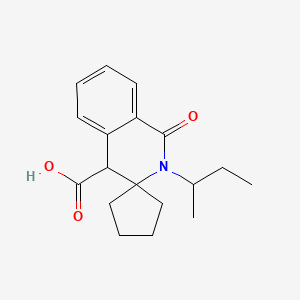 molecular formula C18H23NO3 B1403889 2'-sec-Butyl-1'-oxo-1',4'-dihydro-2'H-spiro[cyclopentane-1,3'-isoquinoline]-4'-carboxylic acid CAS No. 1239714-33-0