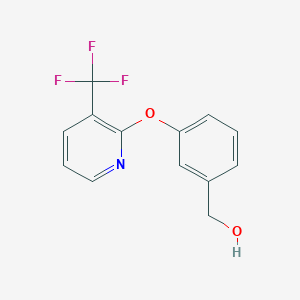 molecular formula C13H10F3NO2 B1403890 (3-{[3-(Trifluoromethyl)pyridin-2-yl]oxy}phenyl)methanol CAS No. 1427460-22-7
