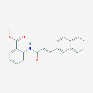 molecular formula C22H19NO3 B14038908 Methyl 2-(3-naphthalen-2-ylbut-2-enoylamino)benzoate 