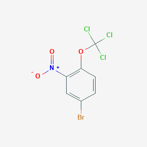molecular formula C7H3BrCl3NO3 B1403910 4-Bromo-2-nitro-1-(trichloromethoxy)benzene CAS No. 1417566-61-0