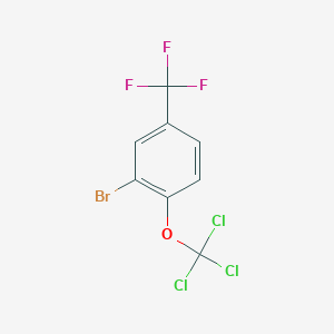 molecular formula C8H3BrCl3F3O B1403911 2-Bromo-1-(trichloromethoxy)-4-(trifluoromethyl)benzene CAS No. 1417568-17-2
