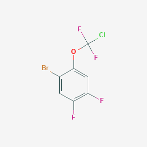 molecular formula C7H2BrClF4O B1403912 1-Bromo-2-[chloro(difluoro)methoxy]-4,5-difluoro-benzene CAS No. 1417567-00-0
