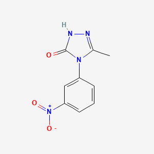 molecular formula C9H8N4O3 B1403914 3-methyl-4-(3-nitrophenyl)-4,5-dihydro-1H-1,2,4-triazol-5-one CAS No. 1420537-71-8