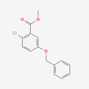 molecular formula C15H13ClO3 B14039140 Methyl 5-(benzyloxy)-2-chlorobenzoate 