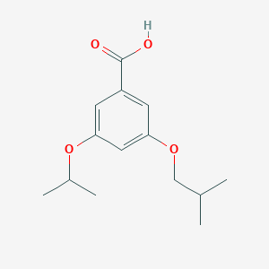 molecular formula C14H20O4 B1403915 3-(2-Methylpropoxy)-5-(propan-2-yloxy)benzoic acid CAS No. 852520-45-7