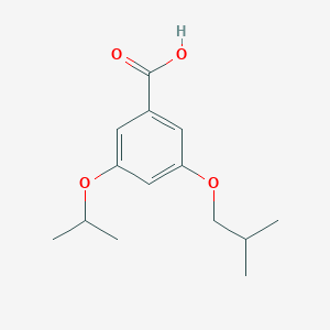 3-(2-Methylpropoxy)-5-(propan-2-yloxy)benzoic acid