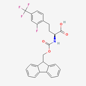 molecular formula C26H21F4NO4 B14039156 Fmoc-2-fluoro-4-(trifluoromethyl)-L-homophenylalanine 