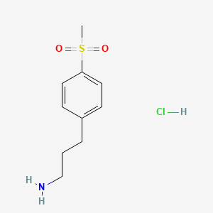 molecular formula C10H16ClNO2S B1403916 3-(4-(Methylsulfonyl)phenyl)propan-1-amine hydrochloride CAS No. 857392-90-6