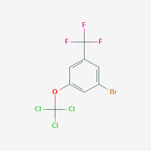 molecular formula C8H3BrCl3F3O B1403923 1-Bromo-3-(trichloromethoxy)-5-(trifluoromethyl)benzene CAS No. 1417569-91-5
