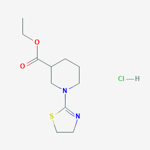 Ethyl 1-(4,5-dihydro-1,3-thiazol-2-yl)piperidine-3-carboxylate hydrochloride
