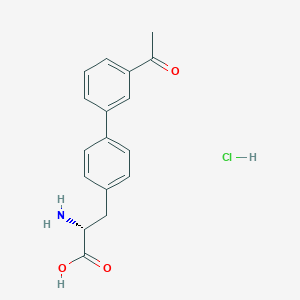 molecular formula C17H18ClNO3 B1403926 (R)-3-(3'-Acetylbiphenyl-4-yl)-2-aminopropanoic acid hydrochloride CAS No. 1284163-33-2