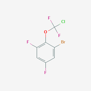 molecular formula C7H2BrClF4O B1403930 1-Bromo-2-[chloro(difluoro)methoxy]-3,5-difluoro-benzene CAS No. 1417569-66-4