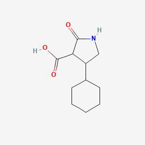 molecular formula C11H17NO3 B1403934 4-Cyclohexyl-2-oxopyrrolidine-3-carboxylic acid CAS No. 1428233-43-5