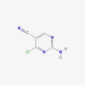 molecular formula C5H3ClN4 B1403938 2-氨基-4-氯吡咯嗪-5-碳腈 CAS No. 1393179-35-5